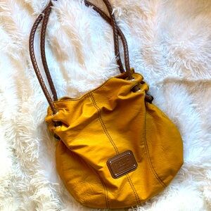 Yellow Faux Leather Relic Brand Purse